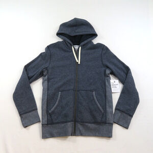 Sonoma Kohls Fleece Jacket Blue Full Zip With Hood Mens Size S MSRP $80 New